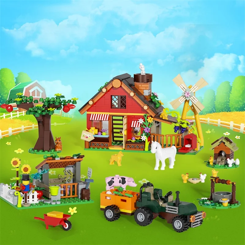Agriculture Farm House - Modellino Creativo di Fattoria con Mulino