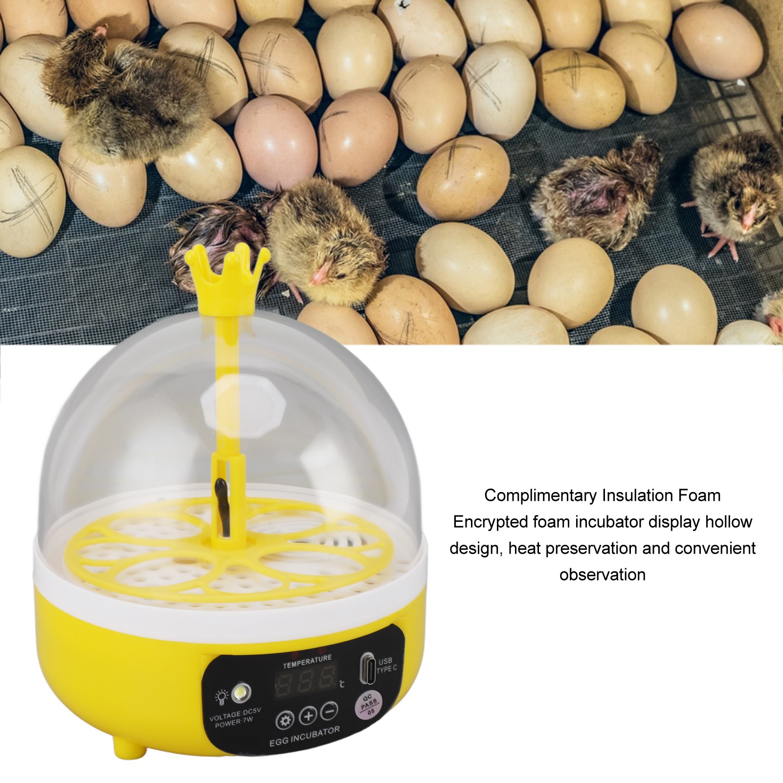 Poultry Incubator - Incubatrice per uova Controllo automatico dell'umidità